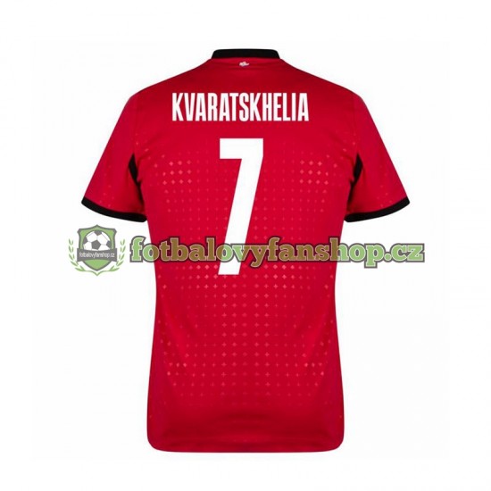 Muži Alternativní Dres Georgia Kvaratskhelia 7 Euro 2024 Krátký rukáv Muži Alternativní Dres Georgia Kvaratskhelia 7 Euro 2024 Krátký rukáv