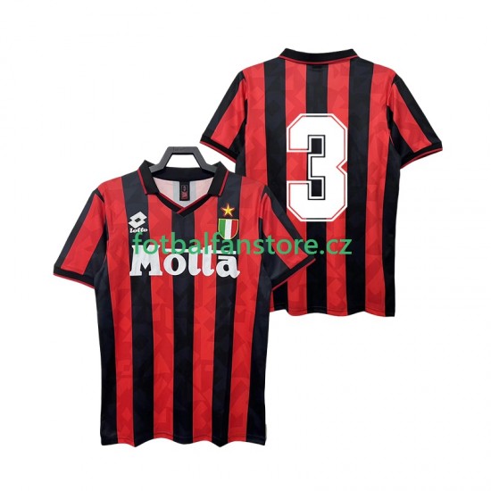 Muži Retro Domácí Dres AC Milán 3 1993 1994 Krátký rukáv