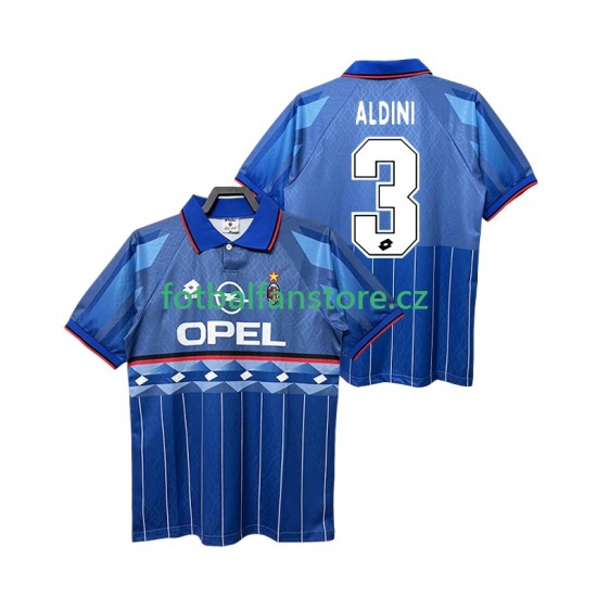Muži Retro Venkovní Dres AC Milán ALDINI 3 1995 1996 Krátký rukáv