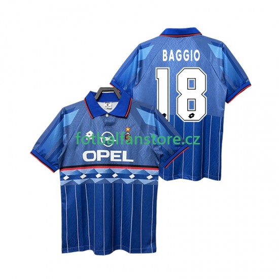 Muži Retro Venkovní Dres AC Milán BAGGIO 18 1995 1996 Krátký rukáv