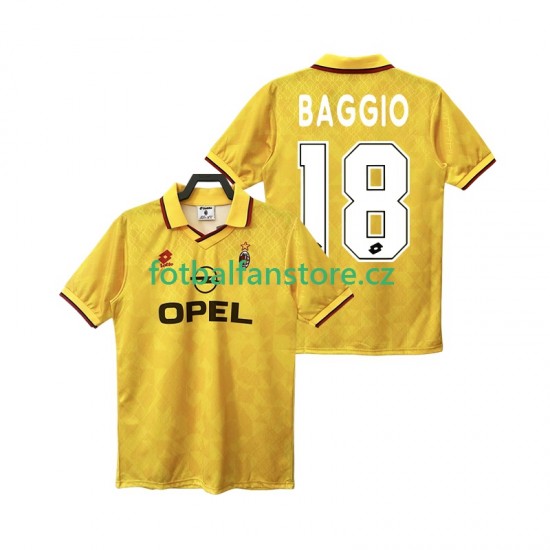 Muži Retro Alternativní Dres AC Milán BAGGIO 18 1995 1996 Krátký rukáv