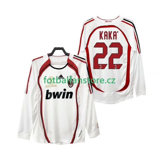 Muži Retro Venkovní Dres AC Milán KAKA 22 2006 2007 Dlouhými Rukávy