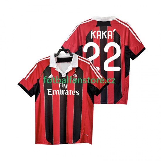 Muži Retro Domácí Dres AC Milán KAKA 22 2012 2013 Krátký rukáv