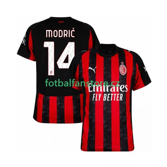 Muži Domácí Dres AC Milán Luca Modric 14 2025-2026 Krátký rukáv