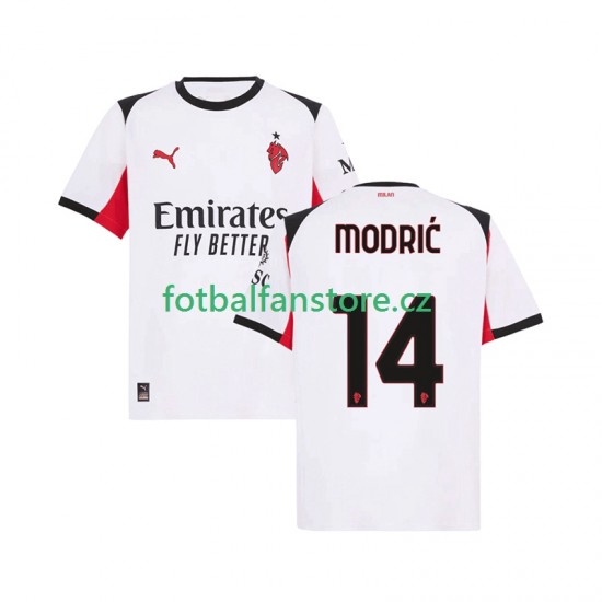 Muži Venkovní Dres AC Milán Luka Modric 14 2025-2026 Krátký rukáv
