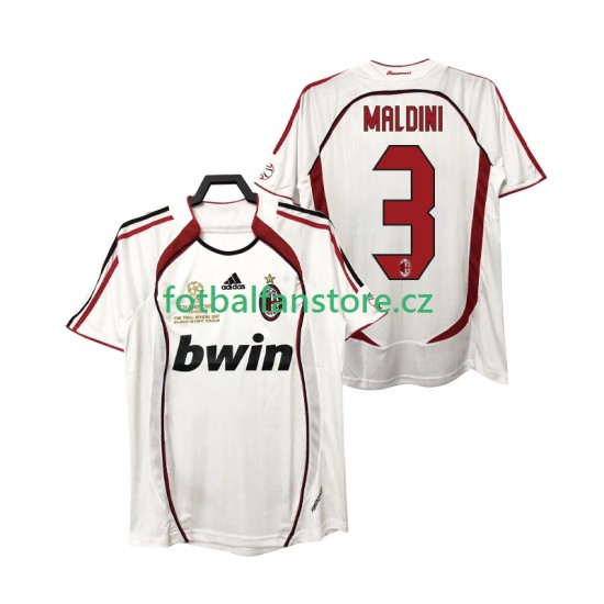 Muži Retro Venkovní Dres AC Milán MALDINI 3 2006 2007 Krátký rukáv