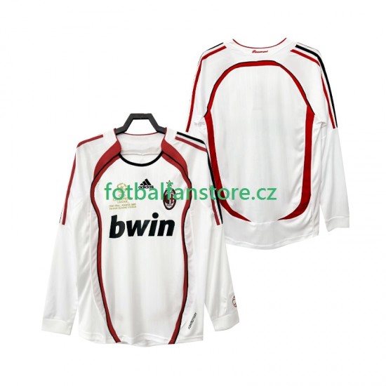 Muži Retro Venkovní Dres AC Milán 2006 2007 Dlouhými Rukávy