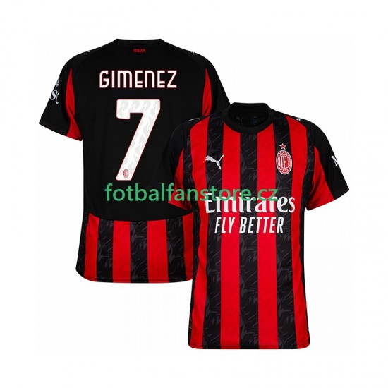 Muži Domácí Dres AC Milán Santiago Gimenez 7 2025-2026 Krátký rukáv