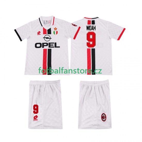 Dětský Retro Venkovní Dres AC Milán WEAH 8 1996 1997 Krátký rukáv