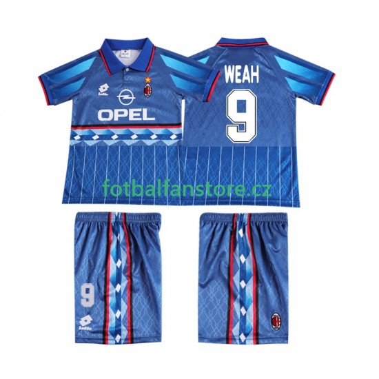 Dětský Retro Venkovní Dres AC Milán WEAH 9 1995 1996 Krátký rukáv