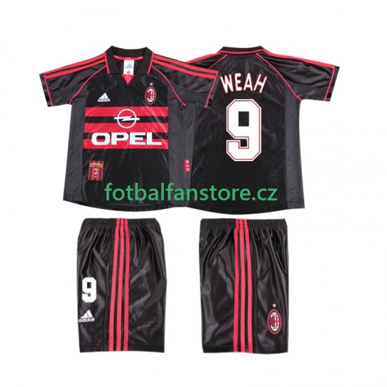 Dětský Retro Alternativní Dres AC Milán WEAH 9 1998 1999 Krátký rukáv