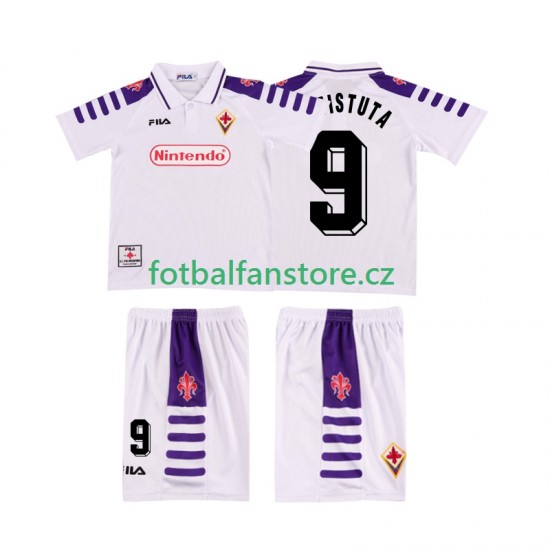 Dětský Retro Venkovní Dres ACF Fiorentina BASTUTA 9 1998 1999 Krátký rukáv
