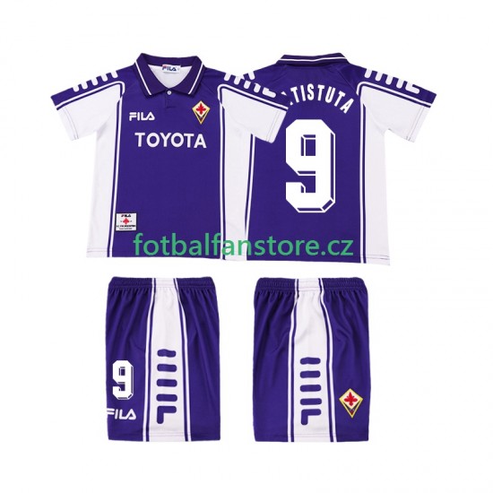 Dětský Retro Domácí Dres ACF Fiorentina BASTUTA 9 1999 2000 Krátký rukáv
