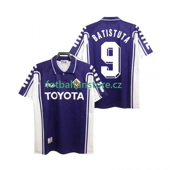 Muži Retro Domácí Dres ACF Fiorentina BASTUTA 9 1999 2000 Krátký rukáv