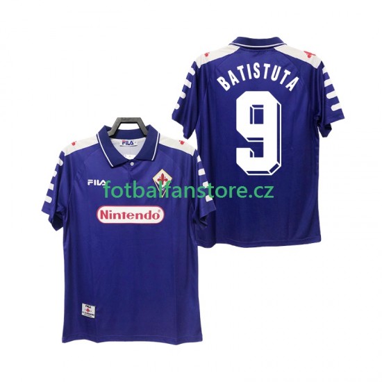 Muži Retro Domácí Dres ACF Fiorentina BASTUTA 9 1998 1999 Krátký rukáv