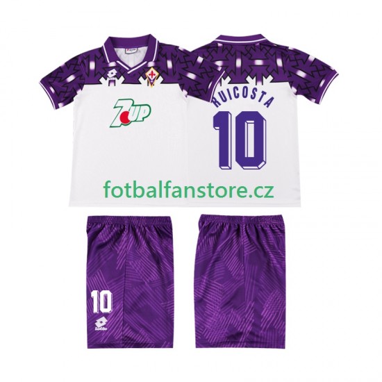 Dětský Retro Venkovní Dres ACF Fiorentina RUI COSTA 10 1992 1993 Krátký rukáv