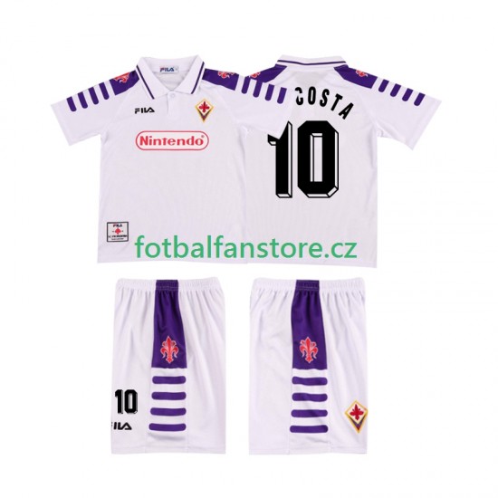 Dětský Retro Venkovní Dres ACF Fiorentina RUI COSTA 10 1998 1999 Krátký rukáv