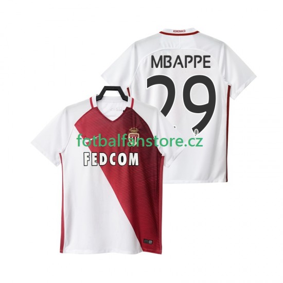 Muži Domácí Dres AS Monaco Mbappe 29 2016 2017 Krátký rukáv Muži Domácí Dres AS Monaco Mbappe 29 2016 2017 Krátký rukáv