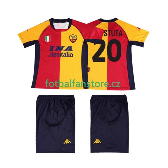 Dětský Retro Domácí Dres AS Řím Batistuta 20 2000 2001 Krátký rukáv