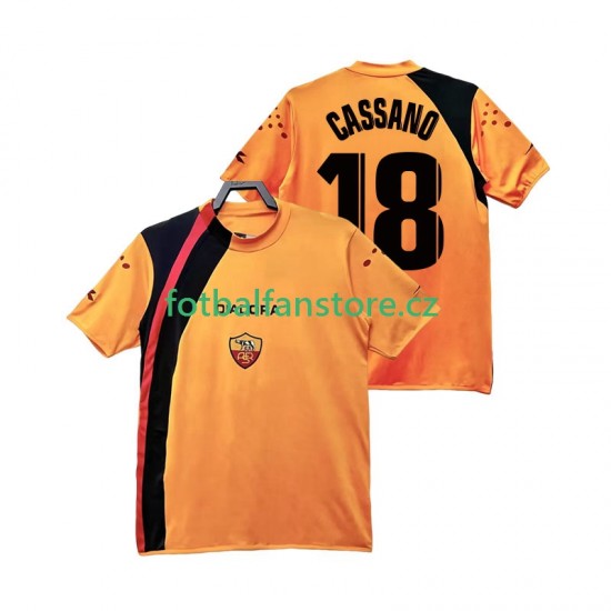 Muži Retro Domácí Dres AS Řím CASSANO 18 2005 2006 Krátký rukáv Muži Retro Domácí Dres AS Řím CASSANO 18 2005 2006 Krátký rukáv