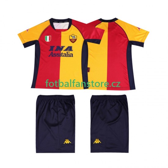 Dětský Retro Domácí Dres AS Řím 2001 Krátký rukáv
