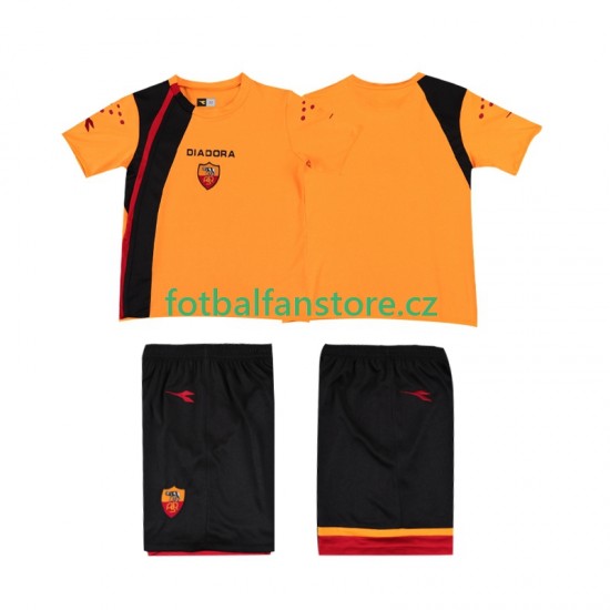 Dětský Retro Domácí Dres AS Řím 2005-2006 Krátký rukáv Dětský Retro Domácí Dres AS Řím 2005-2006 Krátký rukáv