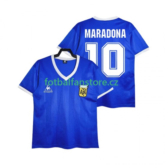 Muži Retro Venkovní Dres Argentina MARADONA 10 1986 Krátký rukáv Muži Retro Venkovní Dres Argentina MARADONA 10 1986 Krátký rukáv