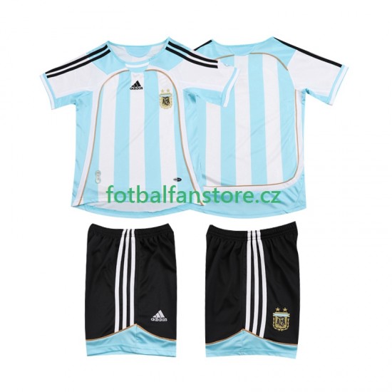 Dětský Retro Domácí Dres Argentina 2006 2007 Krátký rukáv