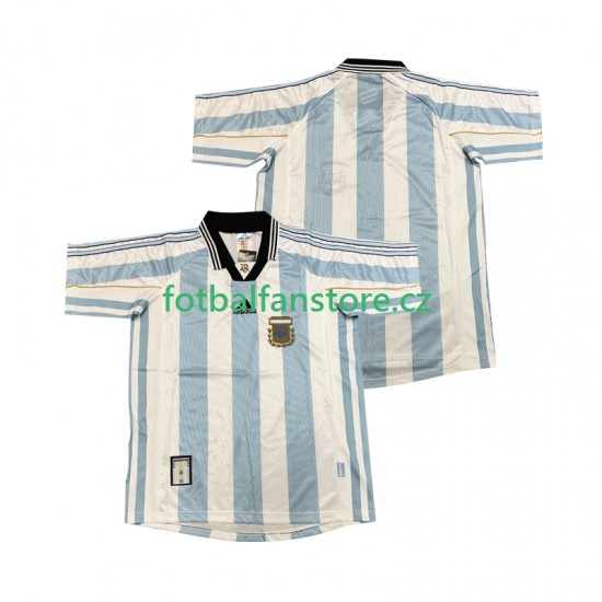 Muži Retro Domácí Dres Argentina 1998 Krátký rukáv
