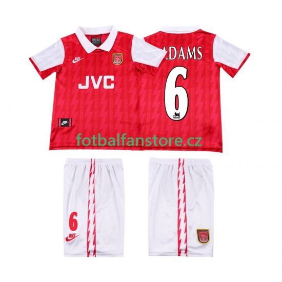 Dětský Retro Domácí Dres Arsenal ADAMS 6 1994 1996 Krátký rukáv