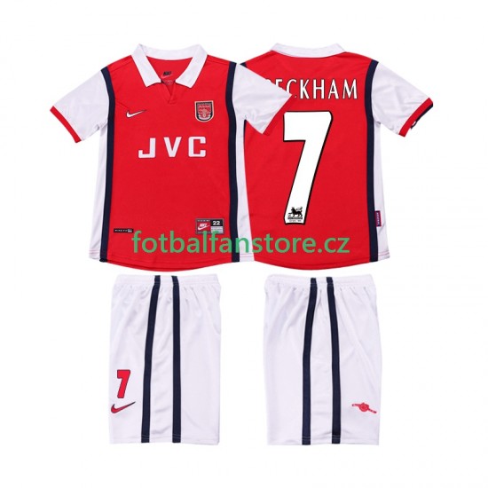 Dětský Retro Domácí Dres Arsenal BECKHAM 7 1998 1999 Krátký rukáv
