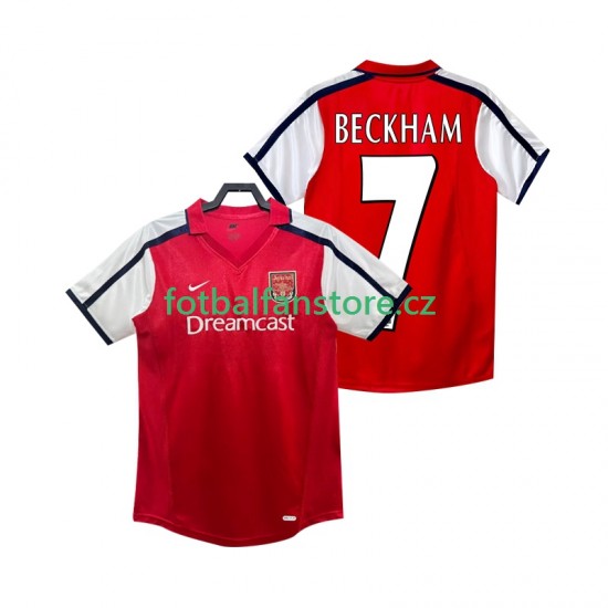 Muži Retro Domácí Dres Arsenal BECKHAM 7 2001 2002 Krátký rukáv