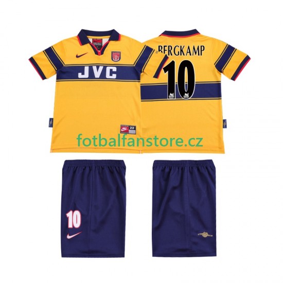 Dětský Retro Venkovní Dres Arsenal BERGKAMP 10 1997 1999 Krátký rukáv