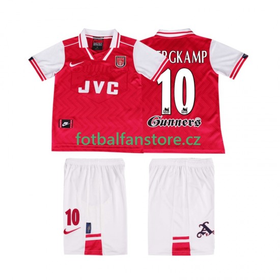 Dětský Retro Domácí Dres Arsenal BERGKAMP 10 1996 1997 Krátký rukáv
