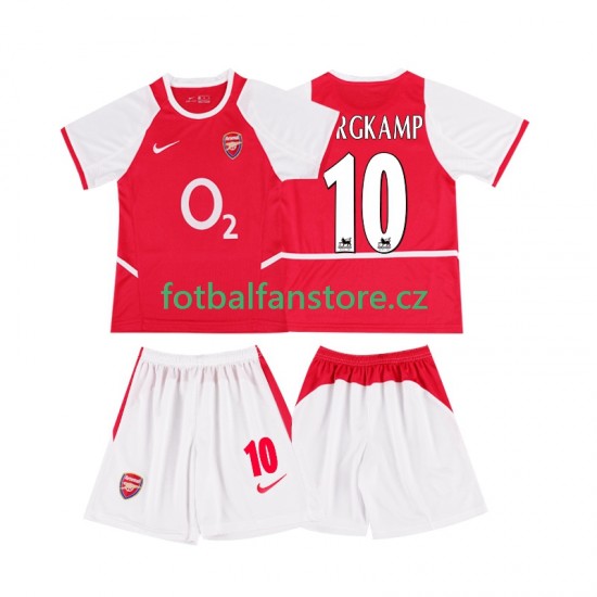 Dětský Retro Domácí Dres Arsenal BERGKAMP 10 2002 2003 Krátký rukáv