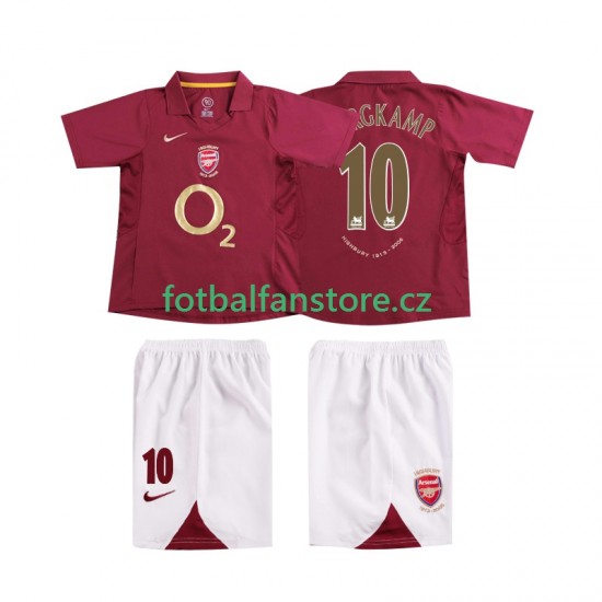 Dětský Retro Domácí Dres Arsenal BERGKAMP 10 2005 2006 Krátký rukáv Dětský Retro Domácí Dres Arsenal BERGKAMP 10 2005 2006 Krátký rukáv