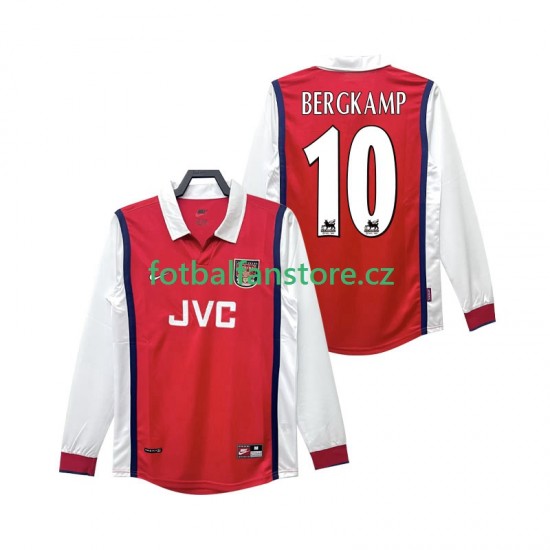 Muži Retro Domácí Dres Arsenal BERGKAMP 10 1998 1999 Dlouhými Rukávy