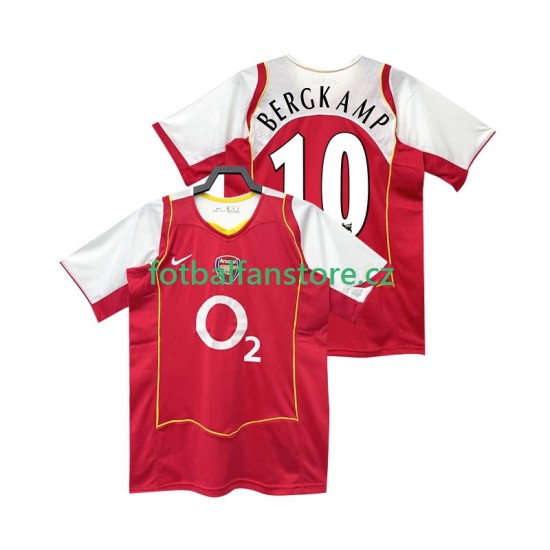 Muži Retro Domácí Dres Arsenal BERGKAMP 10 2004 2005 Krátký rukáv Muži Retro Domácí Dres Arsenal BERGKAMP 10 2004 2005 Krátký rukáv