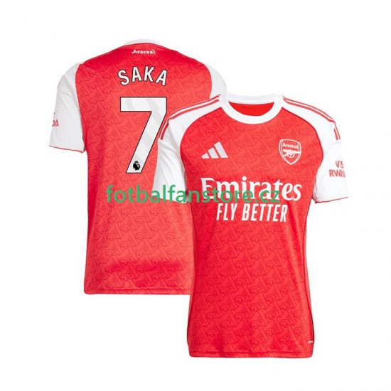 Muži Domácí Dres Arsenal Bukayo Saka 7 2025-2026 Krátký rukáv Muži Domácí Dres Arsenal Bukayo Saka 7 2025-2026 Krátký rukáv