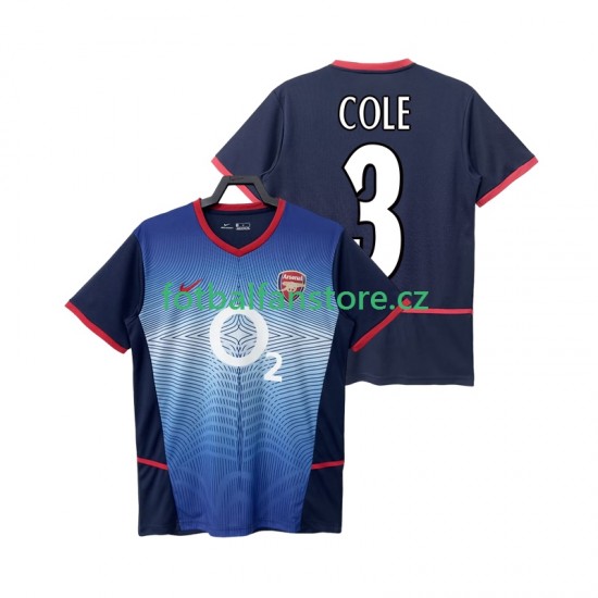 Muži Retro Venkovní Dres Arsenal COLE 3 2002 2004 Krátký rukáv Muži Retro Venkovní Dres Arsenal COLE 3 2002 2004 Krátký rukáv