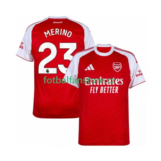 Muži Domácí Dres Arsenal Merino 23 2025-2026 Krátký rukáv Muži Domácí Dres Arsenal Merino 23 2025-2026 Krátký rukáv