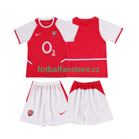 Dětský Retro Domácí Dres Arsenal 2002 2003 Krátký rukáv Dětský Retro Domácí Dres Arsenal 2002 2003 Krátký rukáv