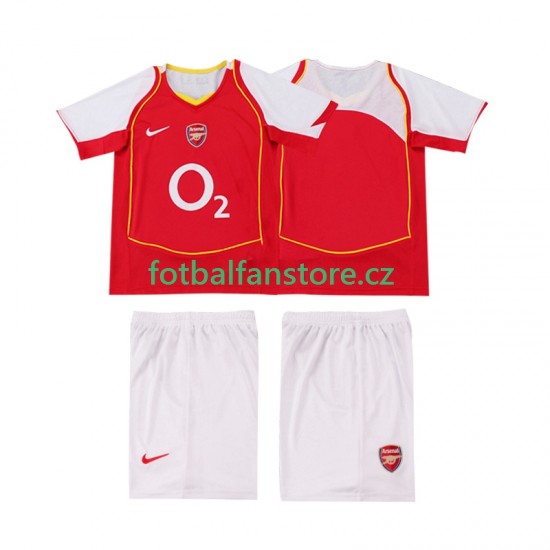 Dětský Retro Domácí Dres Arsenal 2004 2005 Krátký rukáv Dětský Retro Domácí Dres Arsenal 2004 2005 Krátký rukáv