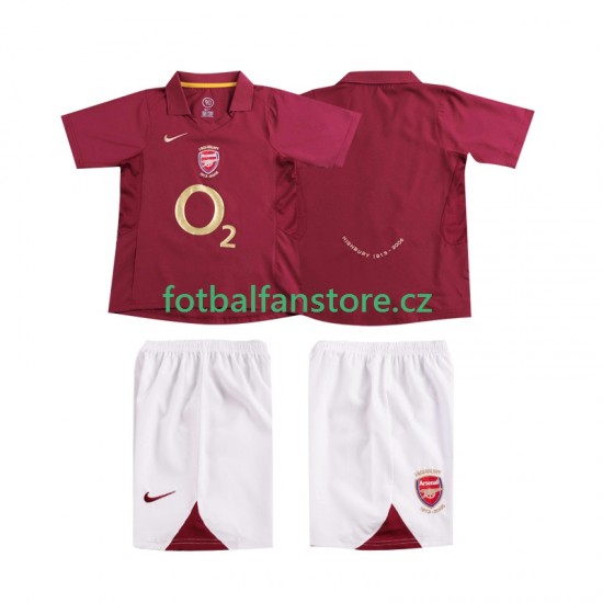 Dětský Retro Domácí Dres Arsenal 2005 2006 Krátký rukáv