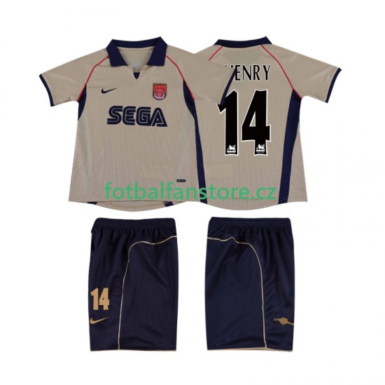 Dětský Retro Venkovní Dres Arsenal Thierry Henry 14 2001 2002 Krátký rukáv