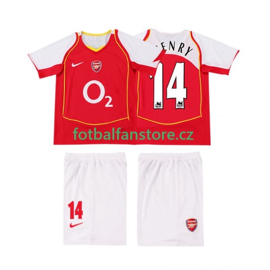 Dětský Retro Domácí Dres Arsenal Thierry Henry 14 2004 2005 Krátký rukáv Dětský Retro Domácí Dres Arsenal Thierry Henry 14 2004 2005 Krátký rukáv
