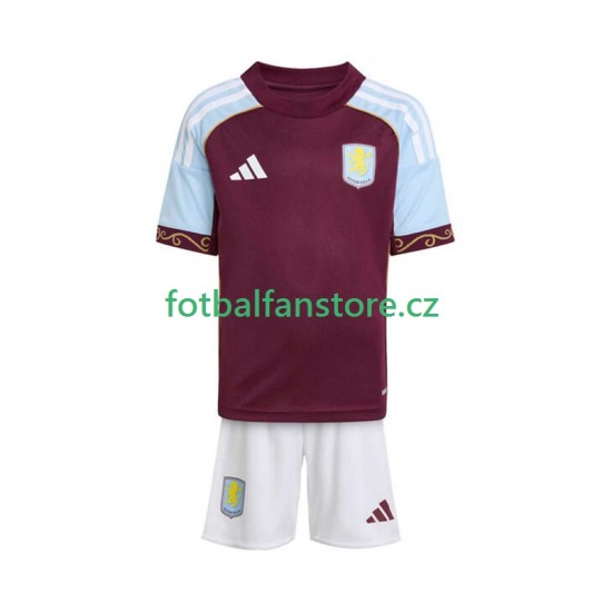 Dětský Domácí Dres Aston Villa 2025-2026 Krátký rukáv