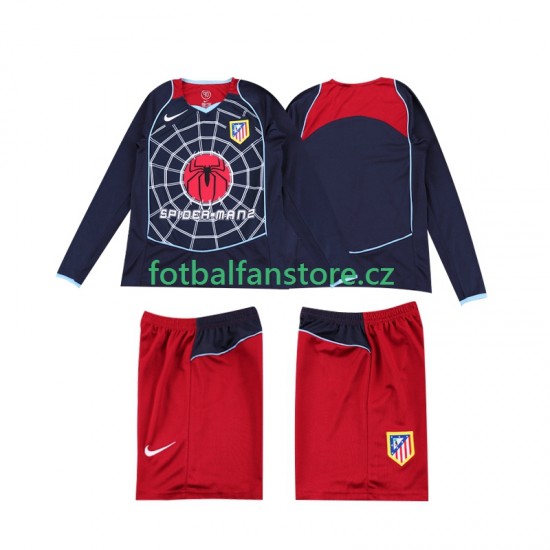 Dětský Retro Venkovní Dres Atlético Madrid 2004 2005 Dlouhými Rukávy