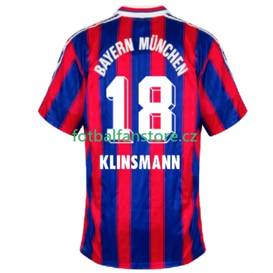 Muži Retro Domácí Dres FC Bayern Mnichov Klinsmann 18 1995 1997 Krátký rukáv