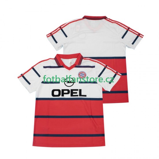 Muži Retro Venkovní Dres FC Bayern Mnichov 1998 1999 Krátký rukáv Muži Retro Venkovní Dres FC Bayern Mnichov 1998 1999 Krátký rukáv